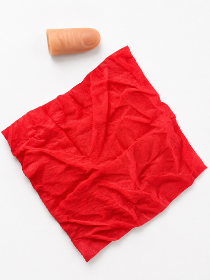 Disappearing Napkin in Fake Thumb Trick