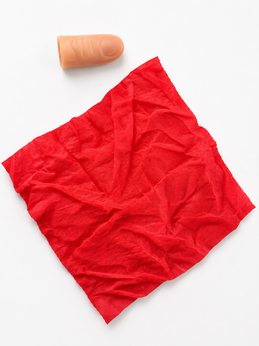 Disappearing Napkin in Fake Thumb Trick